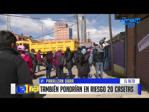 La Alcaldía de El Alto paralizó una construcción que ponía en riesgo una torre de  Mi Teleférico