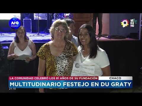 Multitudinario festejo en  Du Graty: la comunidad celebró los 81 años de su fundación - NOTICIERO 9