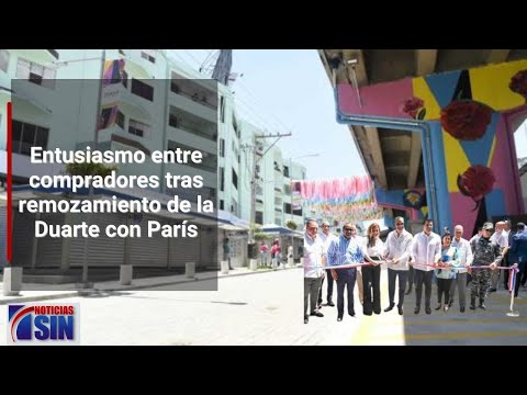 Entusiasmados compradores y vendedores en la Duarte con París