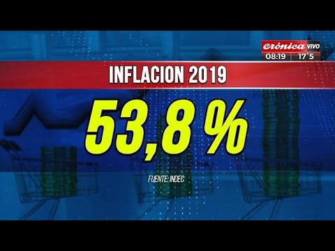 La inflación del 2019 fue de 53,8 %