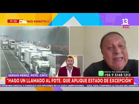 Expulsan a dirigente Sergio Pérez en protesta de camioneros. Tu Día, 2022