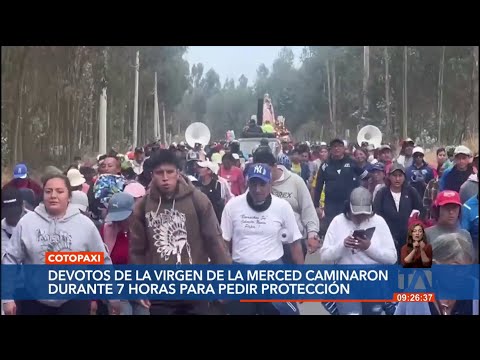 Peregrinación de la Virgen de la Merced se llevó a cabo en Latacunga