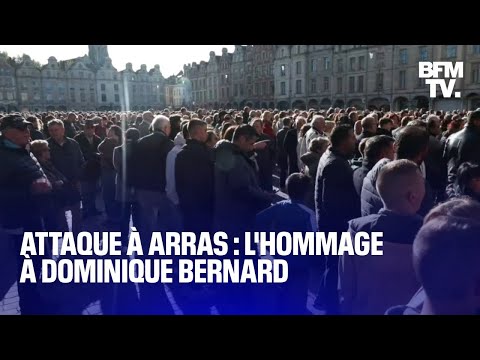 Attaque au couteau à Arras: le rassemblement en hommage à Dominique Bernard en intégralité