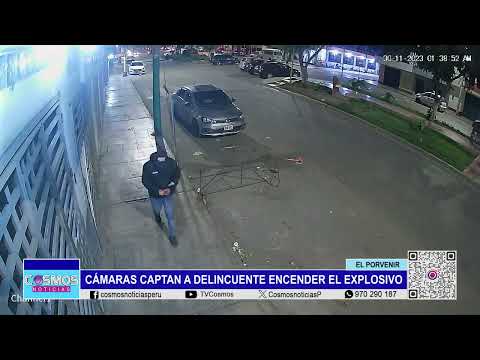 Trujillo: cámaras captan a delincuente encender el explosivo
