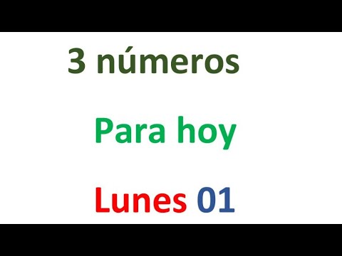 3 números para el Lunes 01 de ABRIL, EL CAMPEÓN DE LOS NÚMEROS