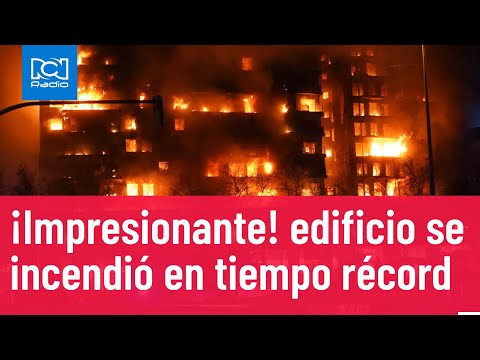 Incendio en España: edificio se consumió en tiempo récord