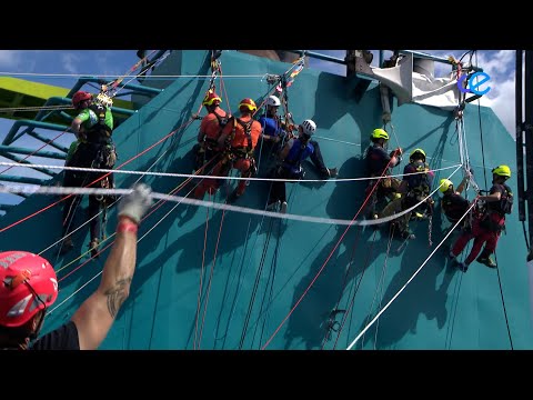 Las II Jornadas de Rescate Vertical Bomberos Ceuta arrancan de la manera más inesperada