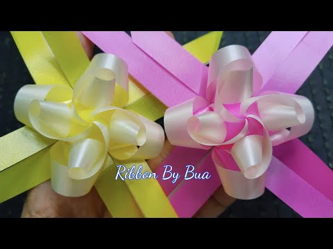 Ribbon By Bua วิธีพับเหรียญโปรยทานแบบใหม่ๆดอกสร้อยฟ้าใส่เหรียญทีหลังได้Ep.