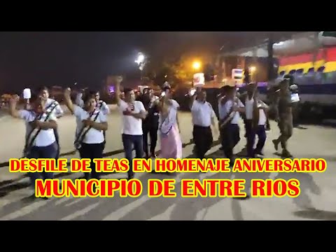 ASI FUE EL DESFILARON LAS ORGANIZACIONES POR EL ANIVERSARIO XXII DEL MUNICIPIO DE ENTRE RIOS...