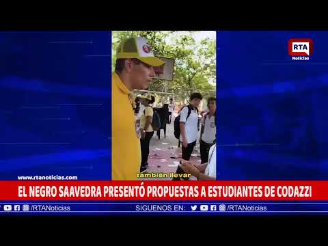 El Negro Saavedra presentó propuestas a estudiantes de Codazzi