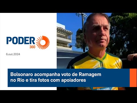 Bolsonaro acompanha voto de Ramagem no Rio e tira fotos com apoiadores