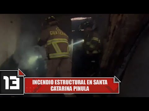 Incendio estructural en Santa Catarina Pinula