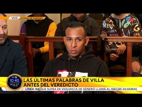 JUICIO SEBÁSTIÁN VILLA I Soy inocente. Soy un buen hijo y un buen hermano dijo el jugador.