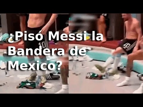 Polémica porque Messi supuestamente pisó la Bandera de México