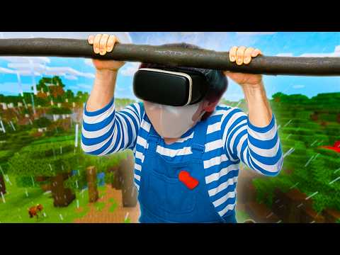 リアルで動いて操作するマイクラでアスレチックやってみた！【まいくら / マインクラフト】