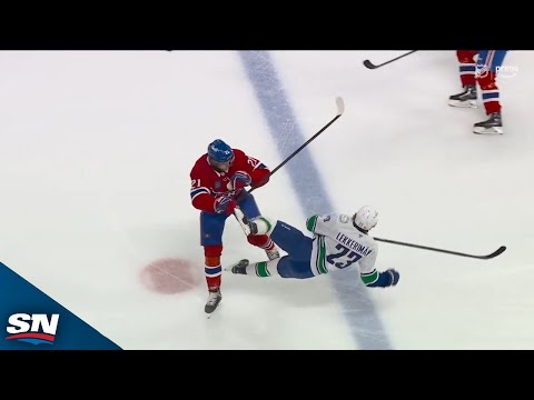 Canadiens Cole Caufield Scores After Kaiden Guhles Massive Open-Ice Hit