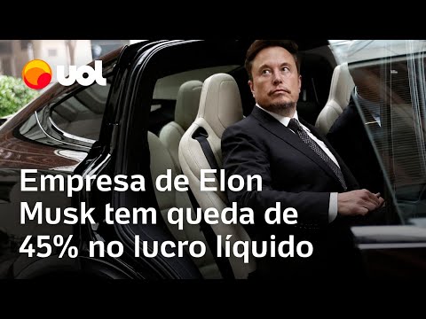 Tesla tem queda de 45% no lucro líquido no 2º trimestre, mas vendas da empresa de Elon Musk aumentam