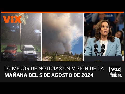 Lo mejor de Noticias Univision de la mañana | lunes 5 de agosto de 2024