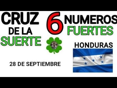 Cruz de la suerte y numeros ganadores para hoy 28 de Septiembre para Honduras