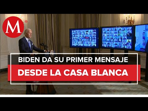 Biden ofrece primer discurso en la Casa Blanca; pide a funcionarios trabajar con honestidad