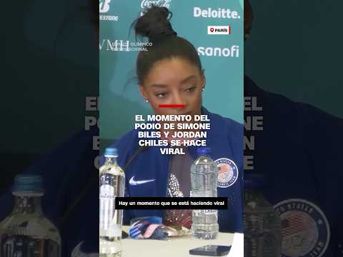 El momento del podio de Simone Biles y Jordan Chiles se hace viral #Paris2024