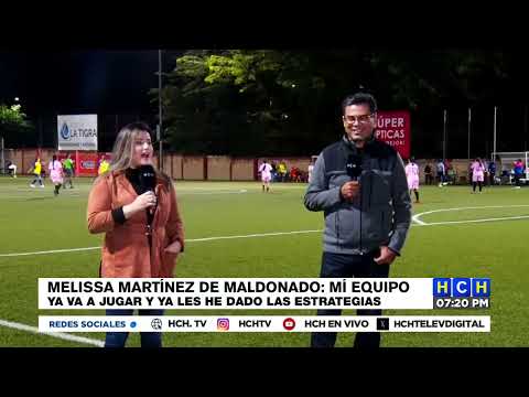 Doña Melissa Martínez agradece porque el campeonado de fútbol de HCH lleva su nombre