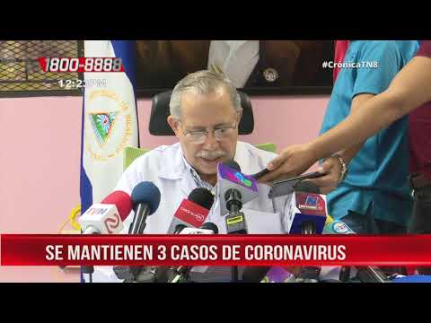Informe 15 de abril: Tres personas con coronavirus en Nicaragua