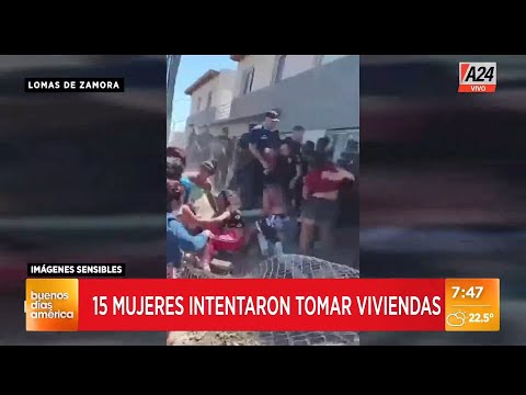 15 mujeres intentaron tomar viviendas en Lomas de Zamora