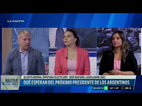 Gladys Medina (UP)  y José Macome (JxC) analizan el resultado de las elecciones