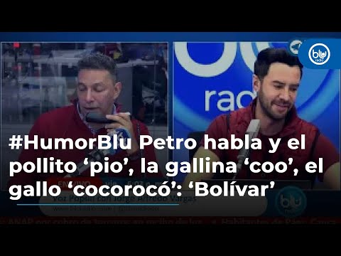 #HumorBlu Petro habla y el pollito ‘pio’, la gallina ‘coo’, el gallo ‘cocorocó’: ‘Bolívar’