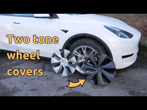 Tesla Model Y - fitting two tone wheel covers on the 19