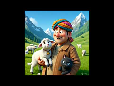 Meow helped Lost lamb meet mummy Sheep! #ai #3danimation #ytshorts #hindicartoon #cutecat #new