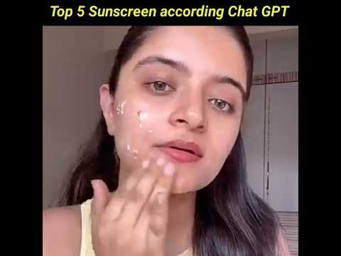 Top 5 sunscreen According to Chat GPT #shorts #ytshorts #youtubeshorts