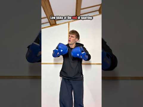 Low kicks at the END of sparring😂