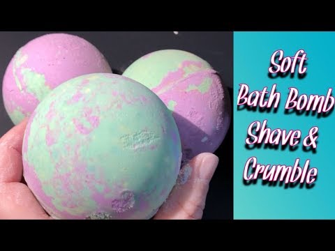 Satisfying : ASMR : Soft Bath Bomb Shaving, Crush, and Crumble : Sleep Aid : Break Time