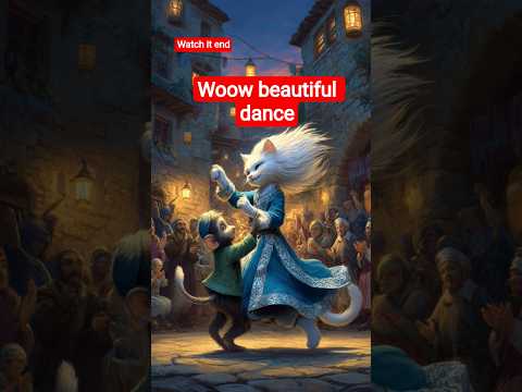 cat and monkey street dance#viral #shortvideo #cat