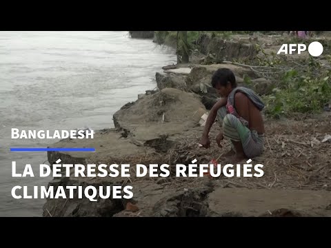 Au Bangladesh, les réfugiés climatiques fuient leurs villages emportés par les eaux | AFP