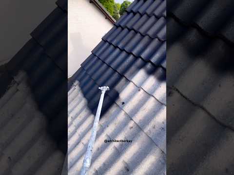Satisfying roof painting process #shorts #satisfying #diy