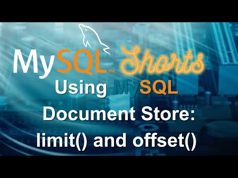 Episode-015 - Using MySQL Document Store: limit() & offset ()