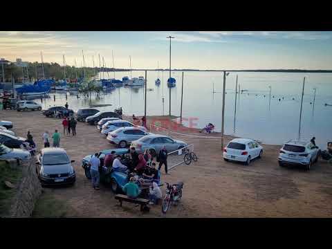 Video: así está la costa de Concepción del Uruguay y Colón tras crecida del río