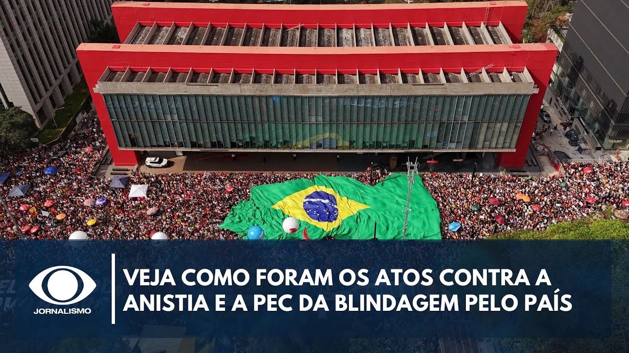 Veja como foram os atos contra a anistia e a PEC da Blindagem pelo país