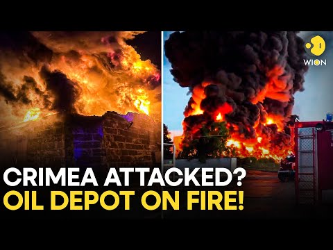 Crimea Under Attack LIVE: Drone Strike Causes Huge Fire At Oil Depot In Crimea | Russia-Ukraine War