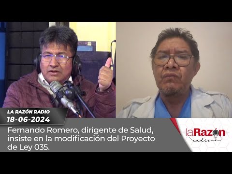 Fernando Romero, dirigente de Salud, insiste en la modificación del Proyecto de Ley 035.