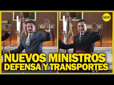 Pedro Castillo tomó juramento a ministros de Transportes, Richard Tineo, y Defensa, Daniel Barragán