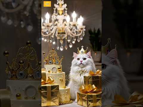 A luxurious cat happy birtday #cat #shorts #happybirthday