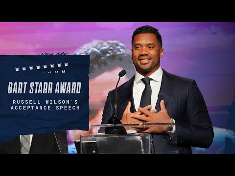 Russell Wilson Delivers 2022 Bart Starr Award Acceptance Speech | Seattle Seahawks video clip