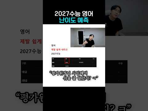 2027수능 영어 난이도 <strong>예측</strong>