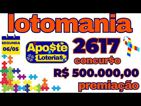 LOTOMANIA Concurso 2617 R$ 500.000,00 DICAS PALPITES ESTUDOS #lotomania #loteriascaixa