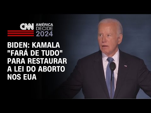 Biden: Kamala "fará de tudo" para restaurar a lei do aborto nos EUA | AMÉRICA DECIDE