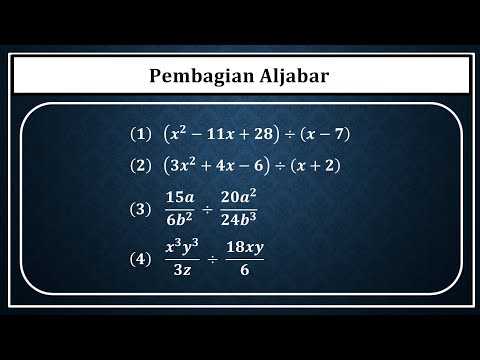 Operasi Pembagian Aljabar